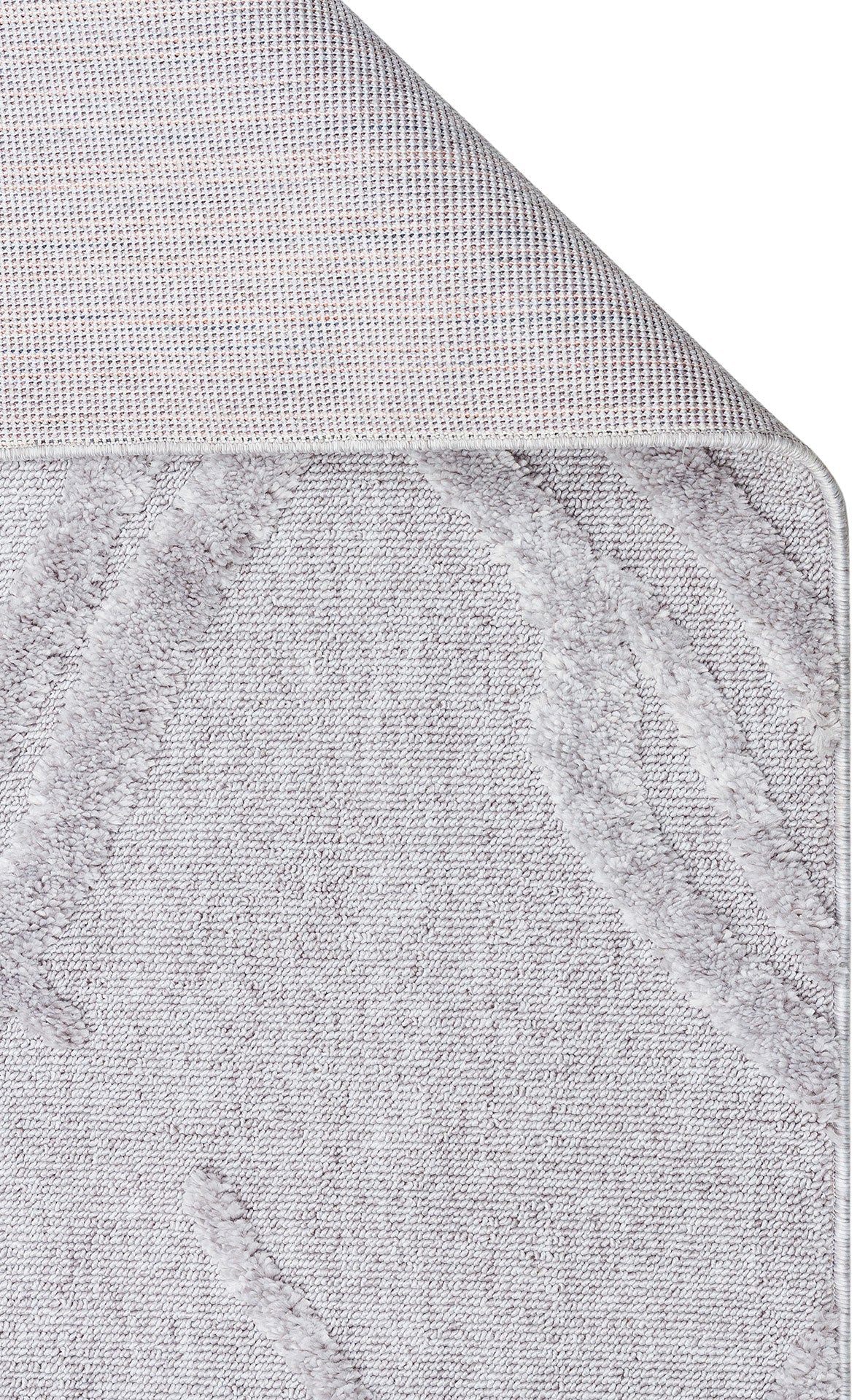 Scandinavian Geometric Rug – Grey Area Rug | Modern No Pile Carpet, Soft Textured