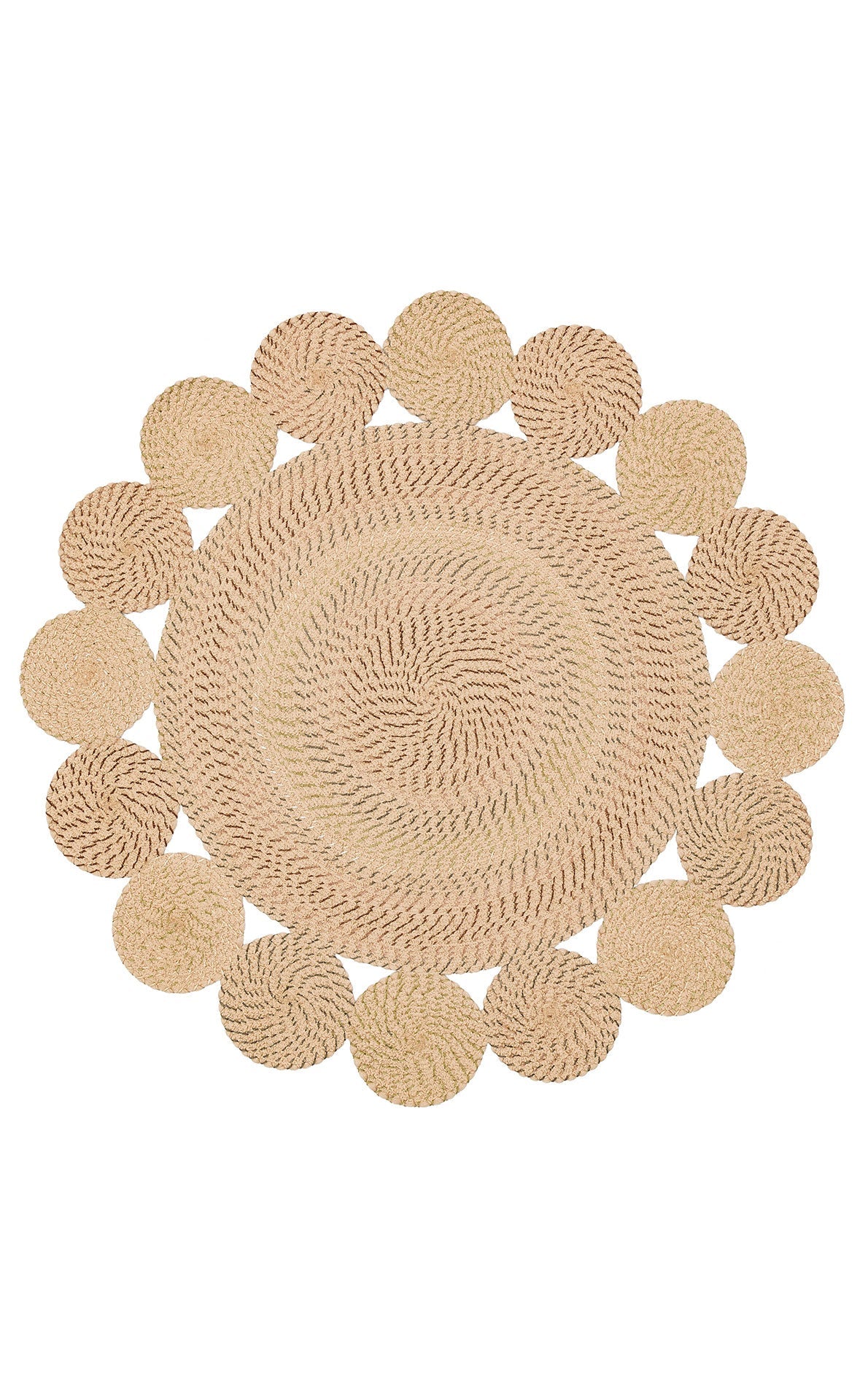 Jute Knit Rug - Beige Geometric Flatweave Area Rug With Soft Texture