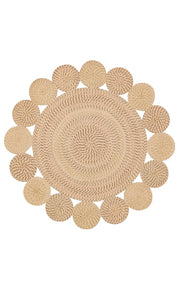 Jute Knit Rug - Beige Geometric Flatweave Area Rug With Soft Texture
