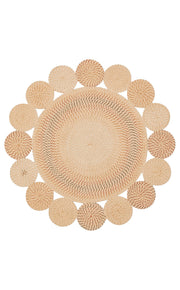 Jute Knit Rug - Beige Striped Flatweave Area Rug | Soft Texture, Dust Free