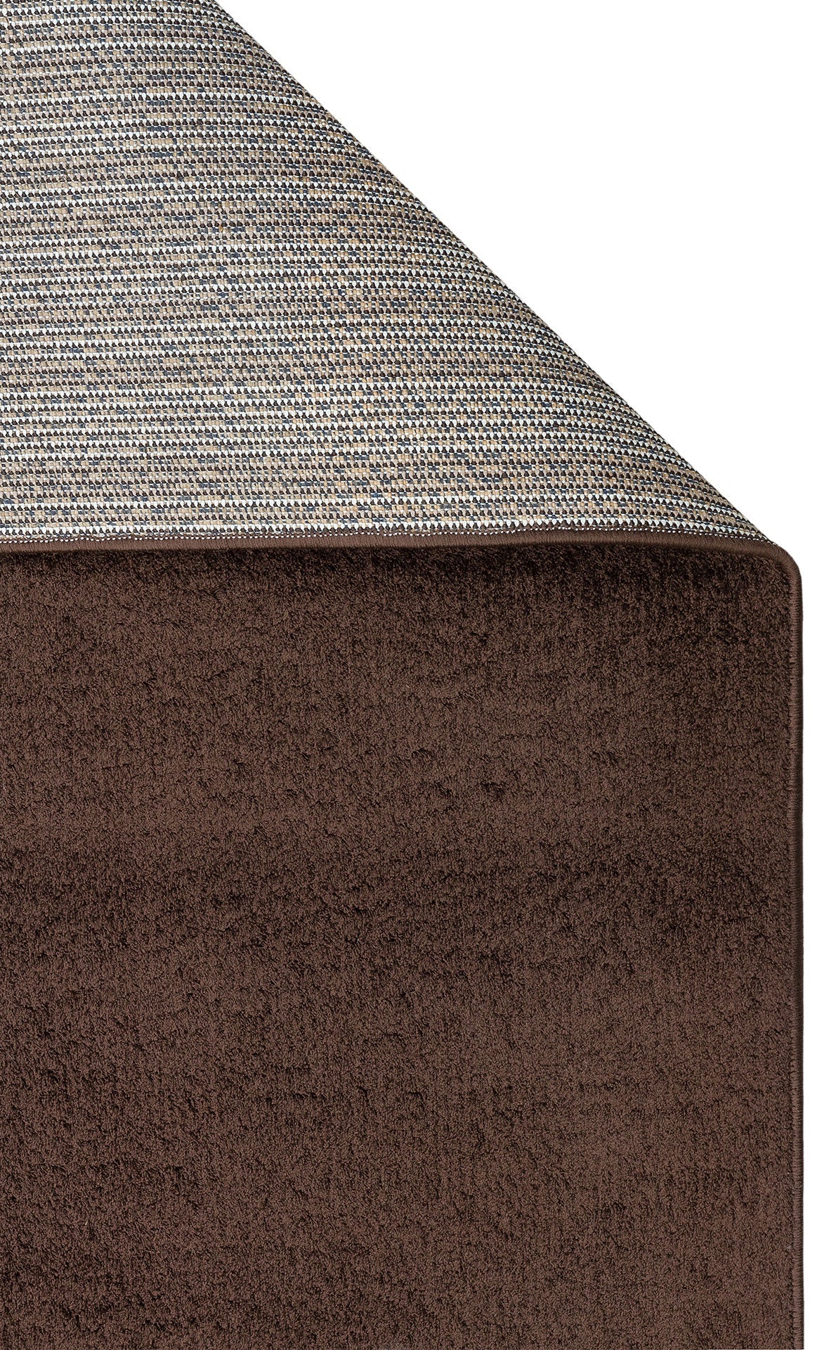 Modern Machine Made Rug – Brown Flatweave Area Rug With Anti Slip Backing