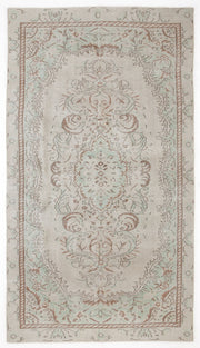 Atina Beige Vintage Wool Handmade Area Rug 5'2" x 9'5"