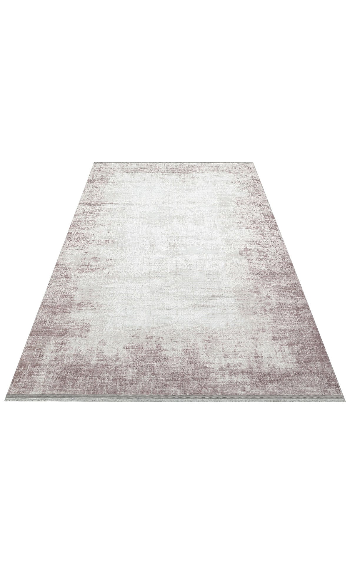 Modern Non Slip Rug – Pink Textured Area Floor Rug With Non Slip Base Mat