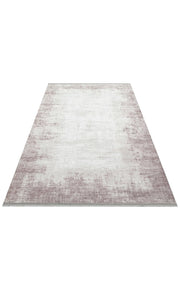 Modern Non Slip Rug – Pink Textured Area Floor Rug With Non Slip Base Mat