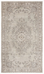 Atina Beige Vintage Wool Handmade Area Rug 5'9" x 9'8"