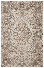 Atina Beige Vintage Wool Handmade Area Rug 5'7" x 8'10"