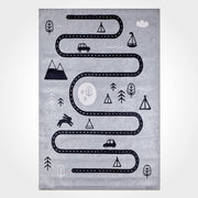 Kids Digital Print Rug – Washable Non Slip Polyester Chenille & Cotton Yarn Carpet