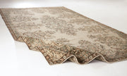 Atina Beige Vintage Wool Handmade Area Rug 5'5" x 9'6"