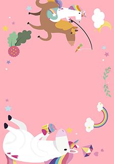 Pink Unicorn Area Rug – Machine Made Chenille Cotton Washable Non Slip Carpet