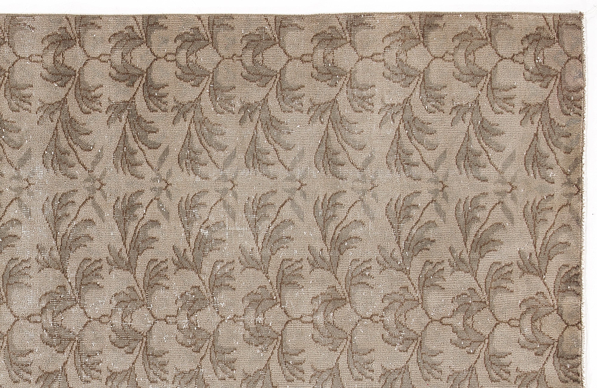 Atina Beige Vintage Wool Handmade Area Rug 4'10" x 8'4"