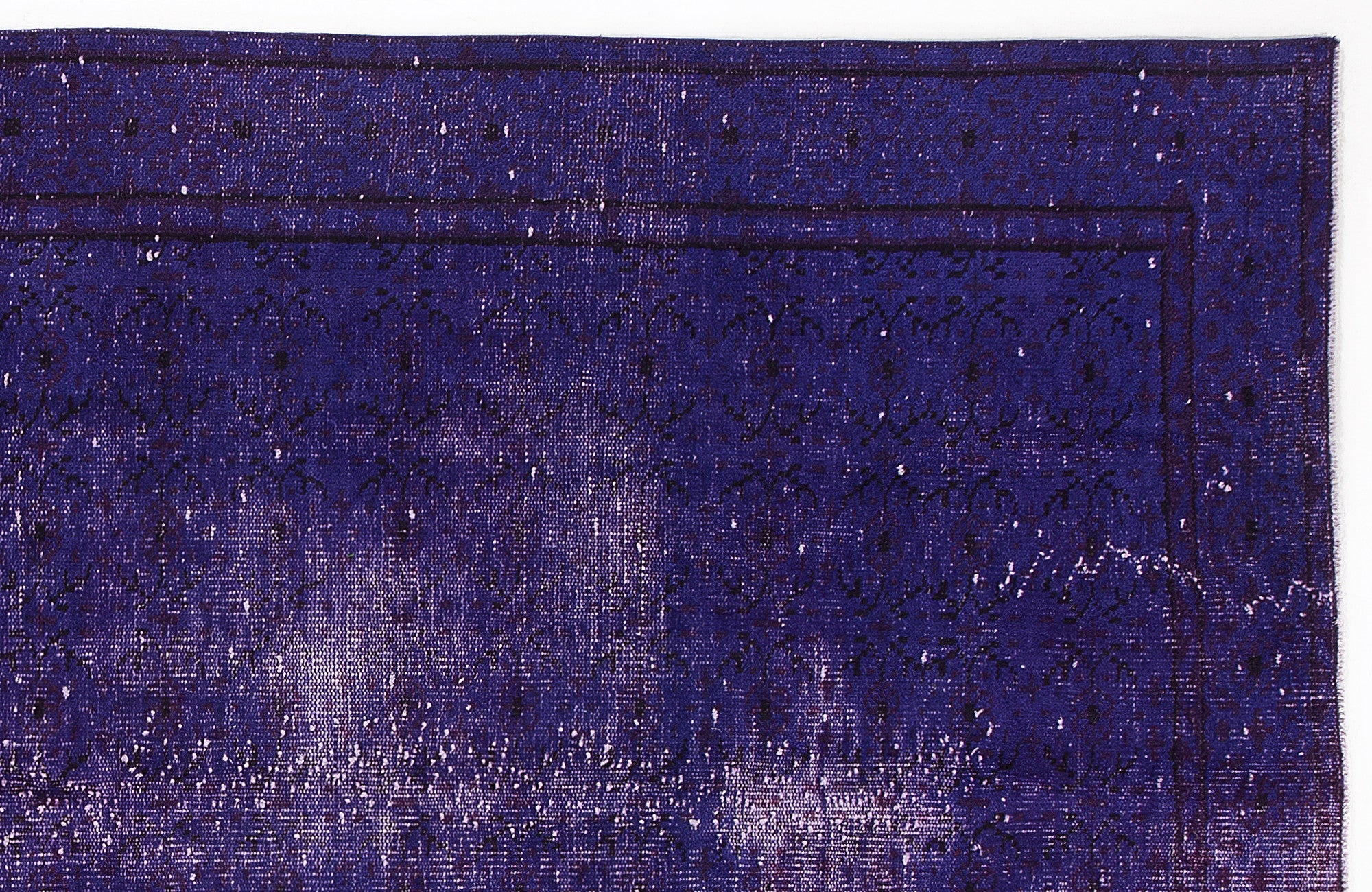 Atina Purple Vintage Wool Handmade Area Rug 5'2" x 9'0"