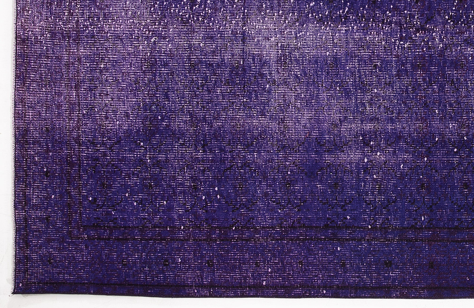 Atina Purple Vintage Wool Handmade Area Rug 5'2" x 9'0"