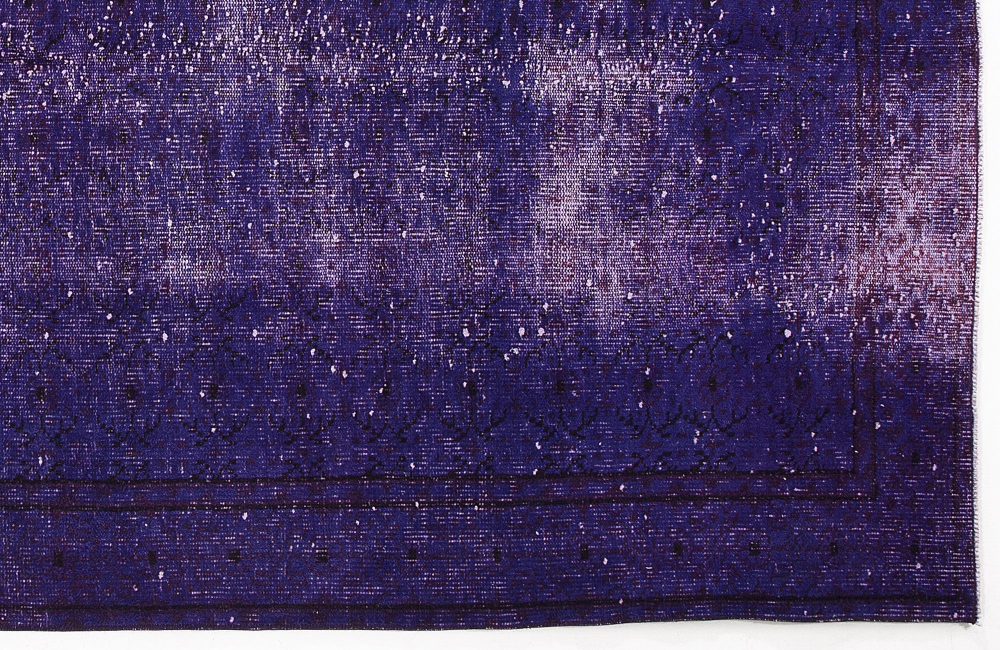 Atina Purple Vintage Wool Handmade Area Rug 5'2" x 9'0"