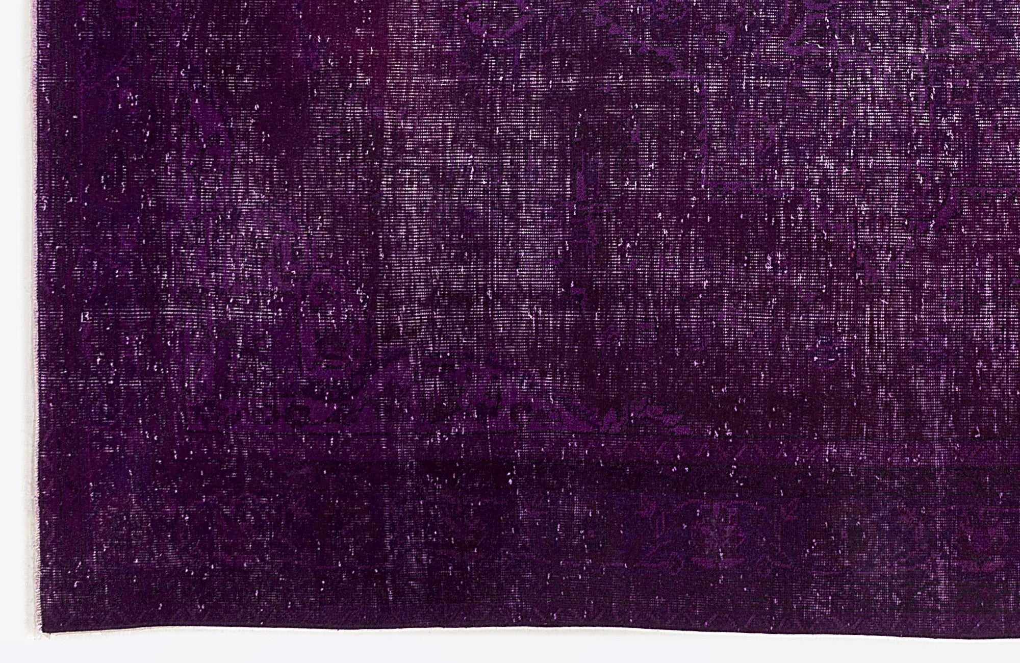 Atina Purple Vintage Wool Handmade Area Rug 6'9" x 9'9"