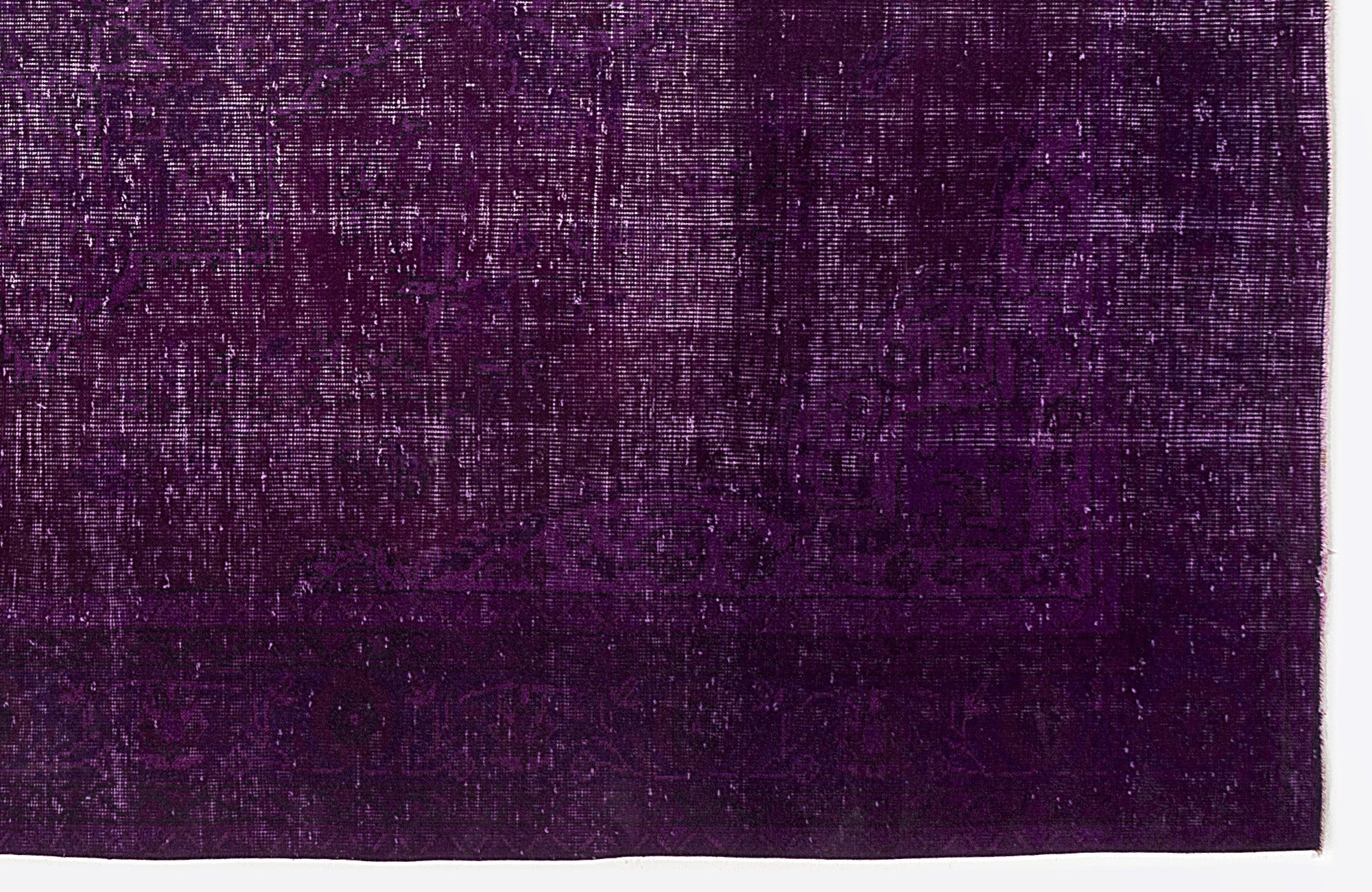Atina Purple Vintage Wool Handmade Area Rug 6'9" x 9'9"