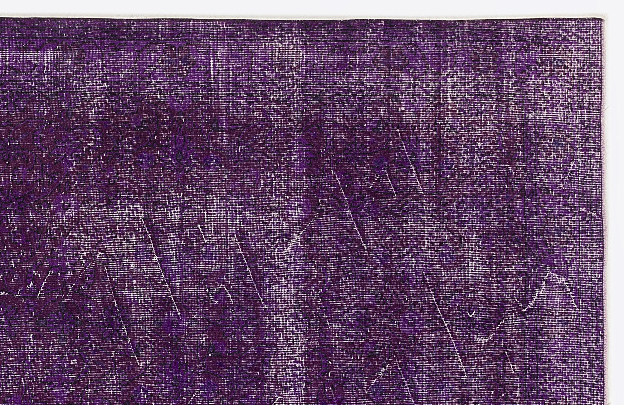 Atina Purple Vintage Wool Handmade Area Rug 5'5" x 9'0"