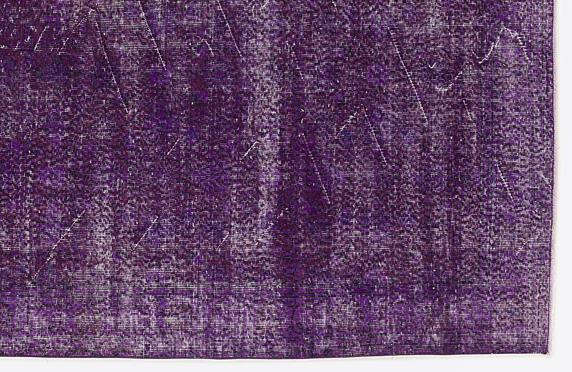 Atina Purple Vintage Wool Handmade Area Rug 5'5" x 9'0"