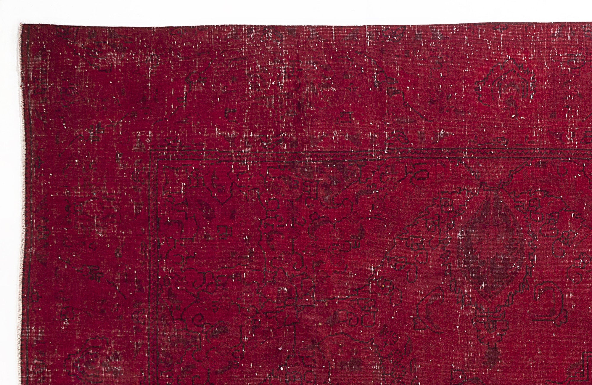 Epir Red Vintage Wool Handmade Area Rug 9'5" x 12'8"