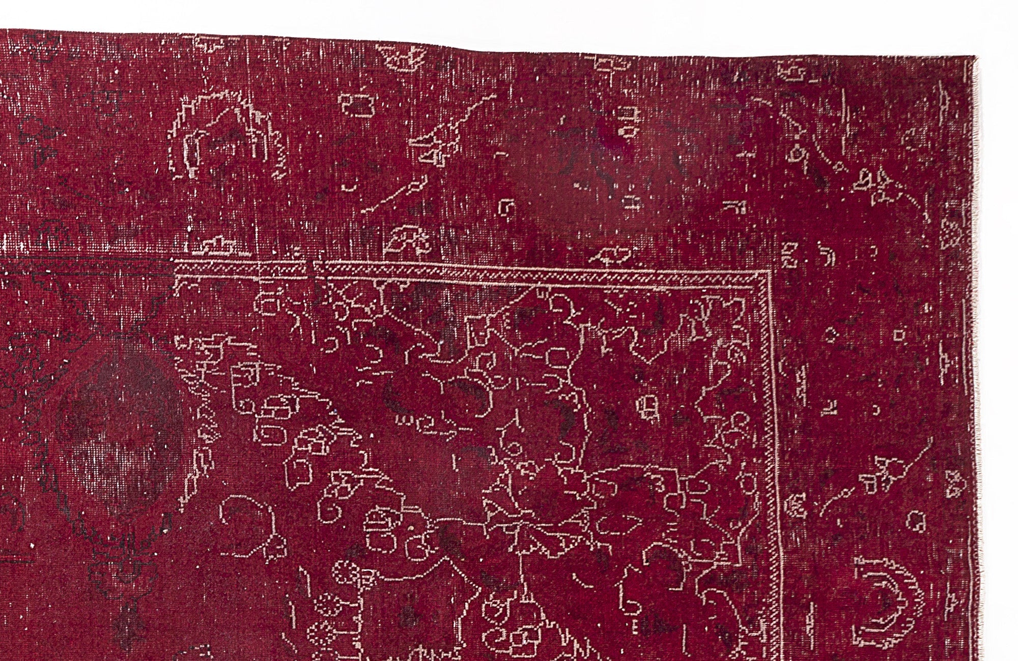 Epir Red Vintage Wool Handmade Area Rug 9'5" x 12'8"