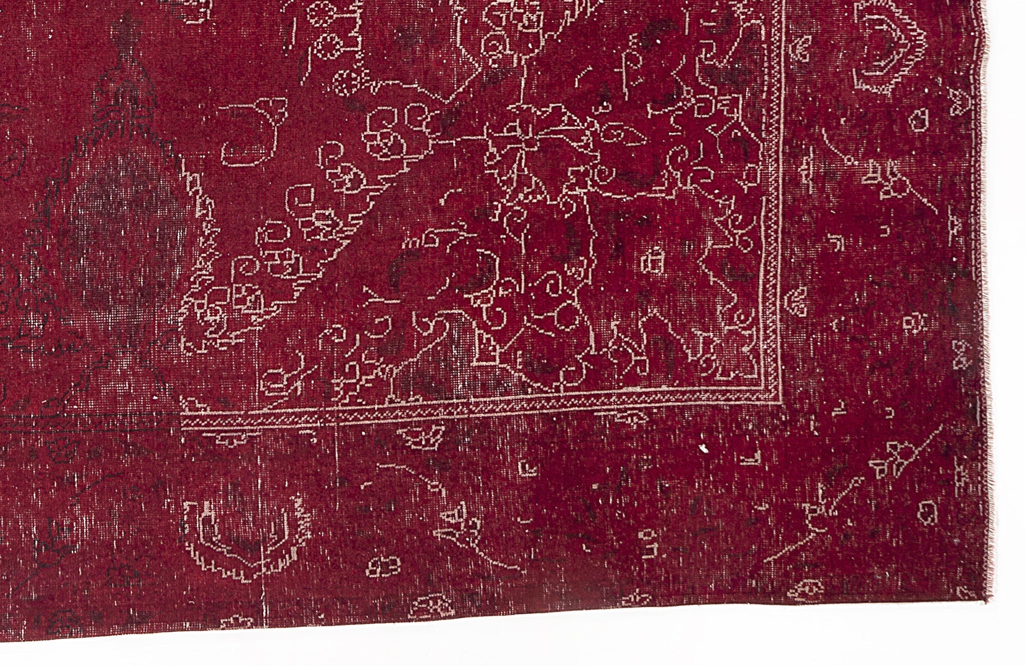 Epir Red Vintage Wool Handmade Area Rug 9'5" x 12'8"