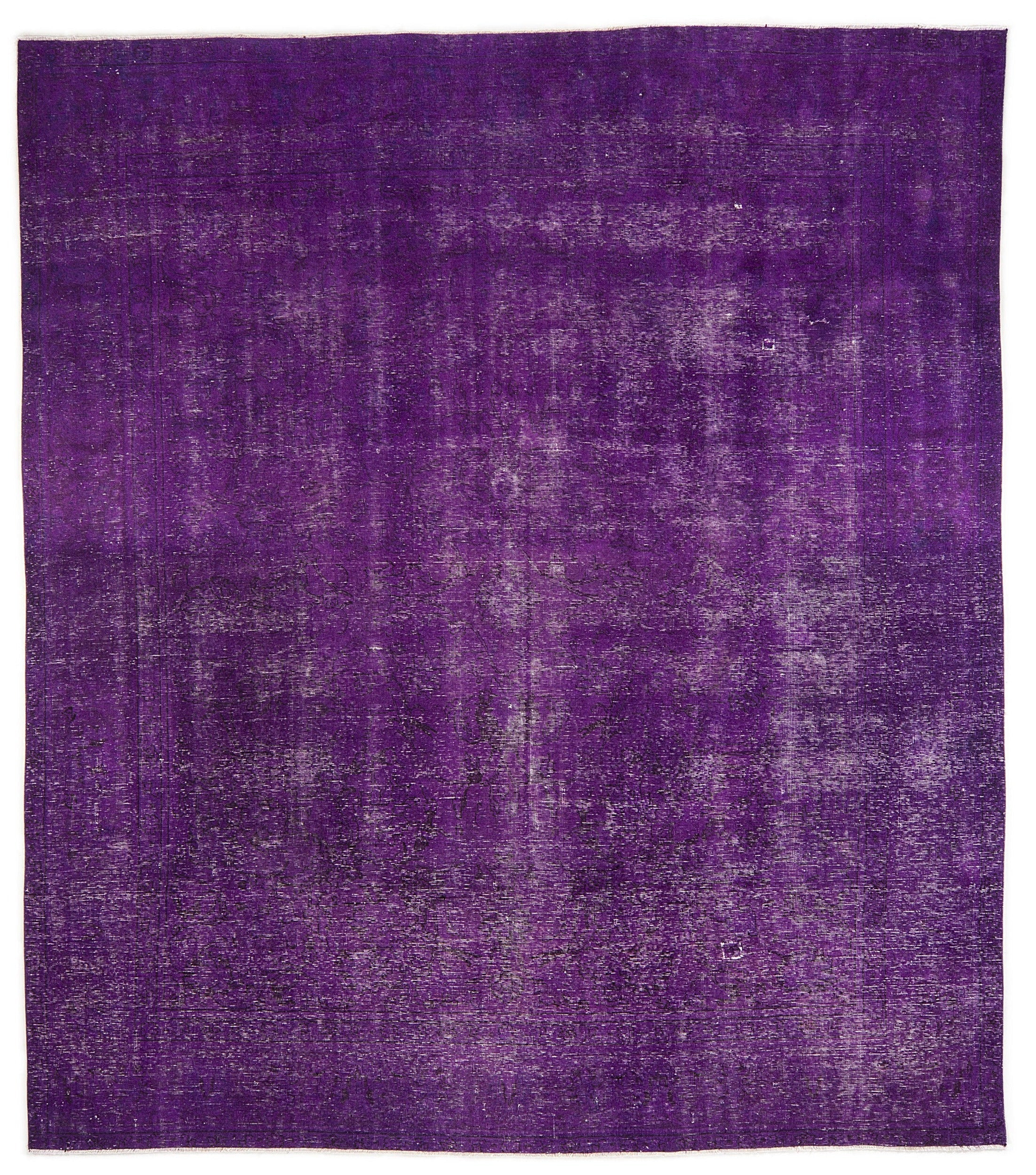 Epir Purple Vintage Wool Handmade Area Rug 9'8" x 11'0"