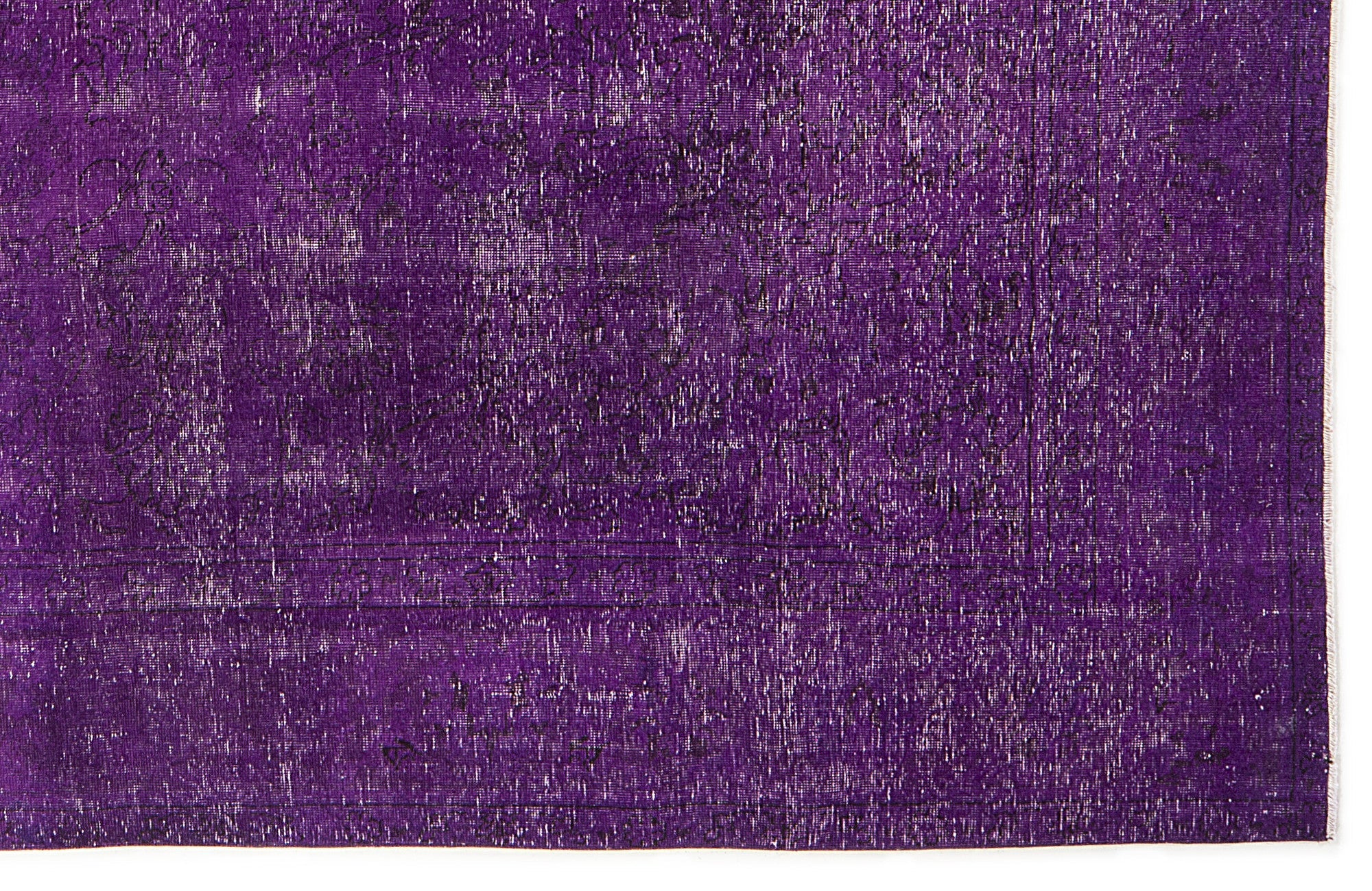 Epir Purple Vintage Wool Handmade Area Rug 9'8" x 11'0"