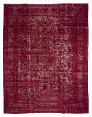 Epir Red Vintage Wool Handmade Area Rug 9'4" x 12'4"