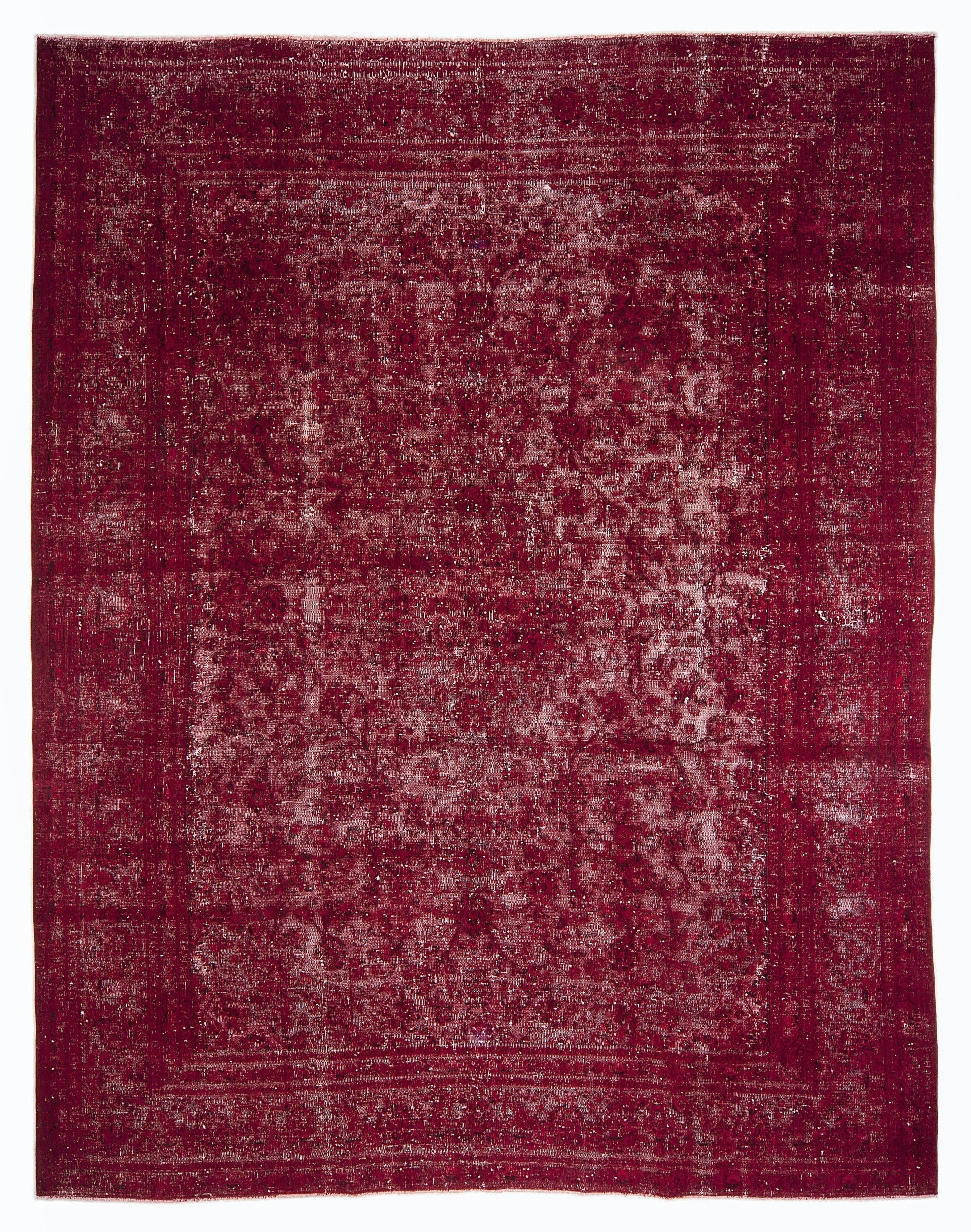 Epir Red Vintage Wool Handmade Area Rug 9'4" x 12'4"