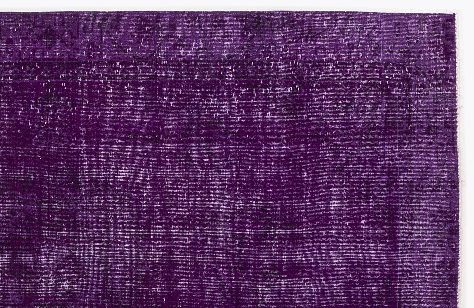 Atina Purple Vintage Wool Handmade Area Rug 5'7" x 8'10"