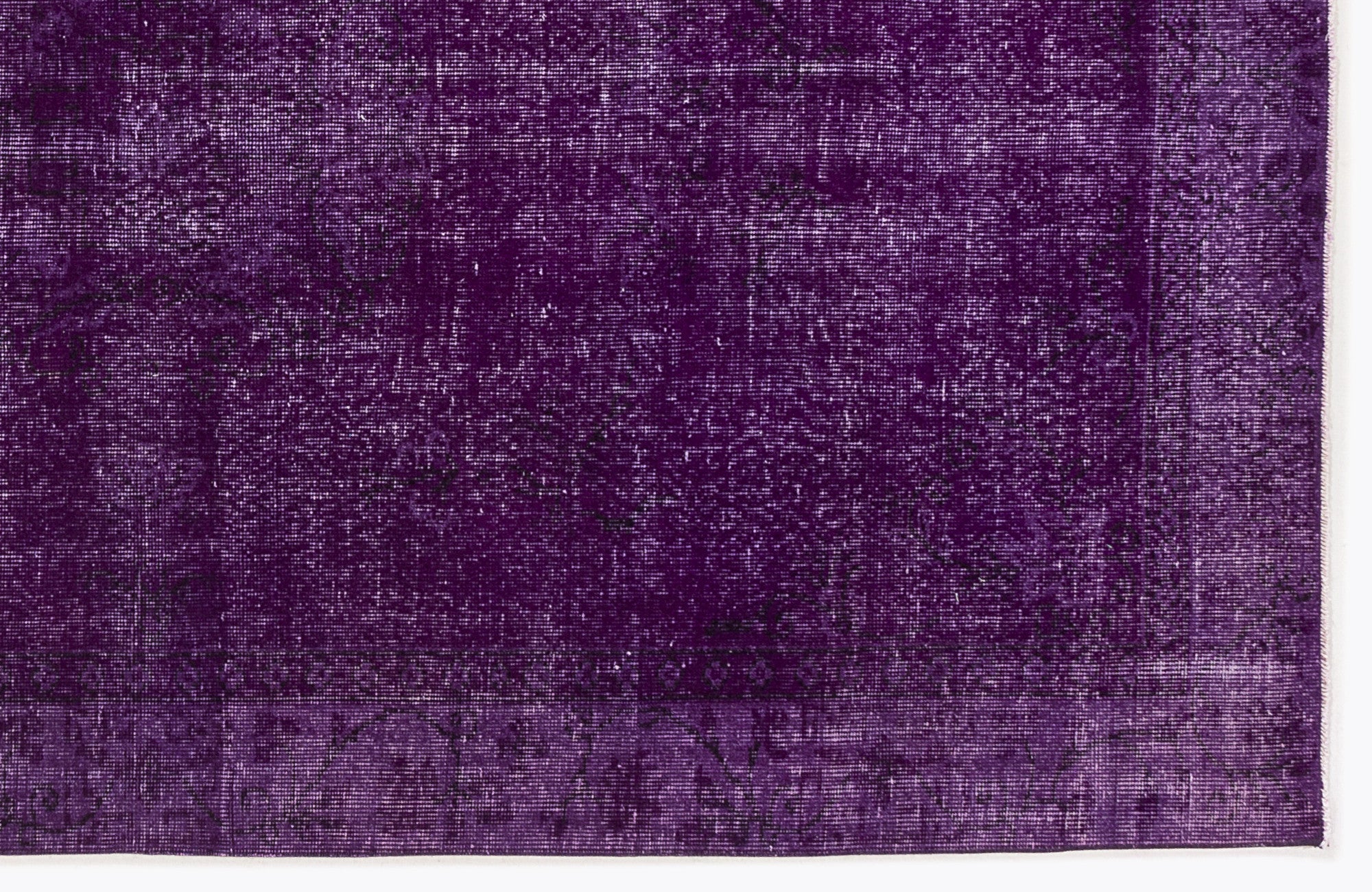 Atina Purple Vintage Wool Handmade Area Rug 5'7" x 8'10"