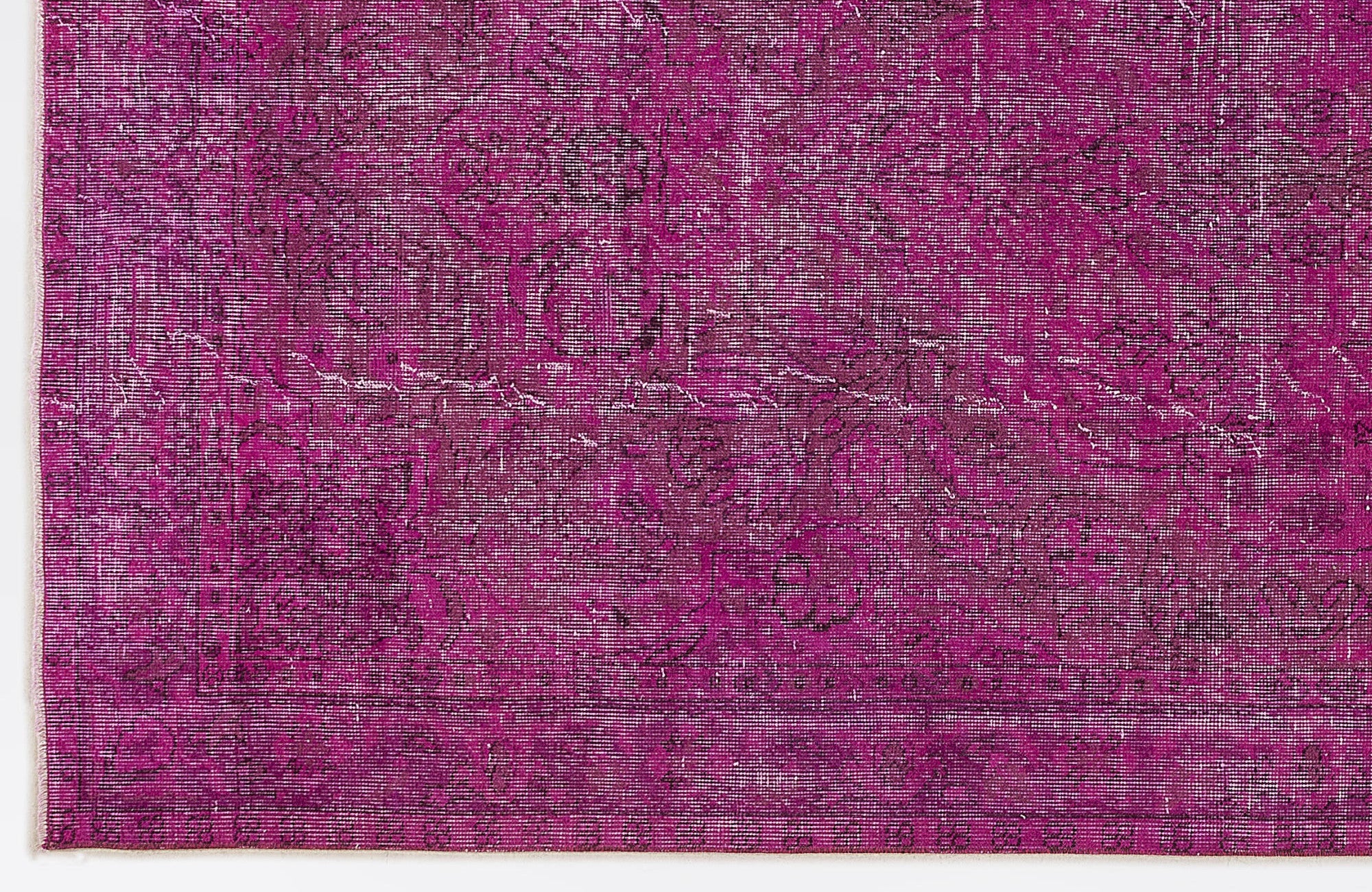 Atina Pink Vintage Wool Handmade Area Rug 5'2" x 9'10"