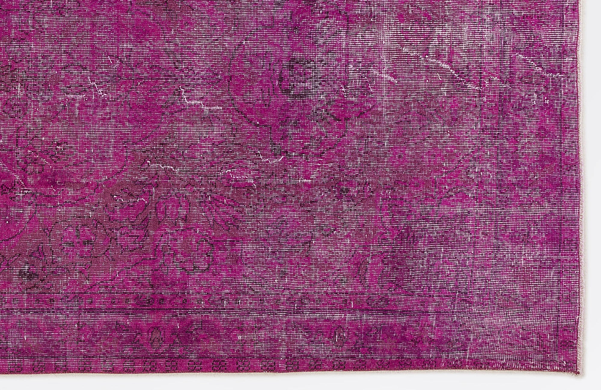 Atina Pink Vintage Wool Handmade Area Rug 5'2" x 9'10"