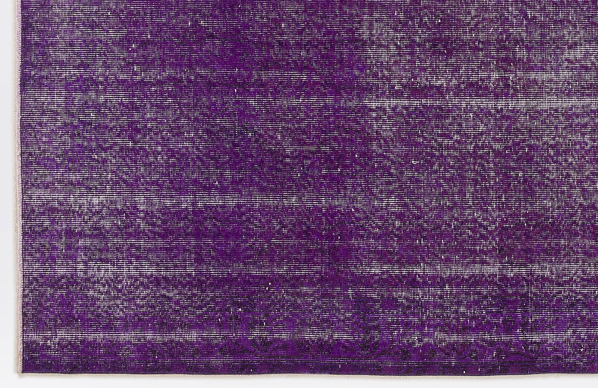 Atina Purple Vintage Wool Handmade Area Rug 5'6" x 8'10"