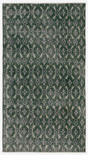 Atina Green Vintage Wool Handmade Area Rug 4'8" x 8'3"