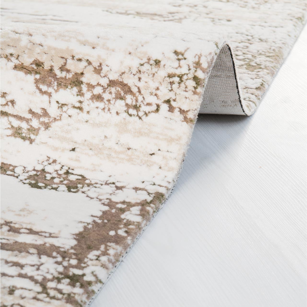 Modern Area Rug | Contemporary Style Rug, Machine Woven Carpet, Cream Color