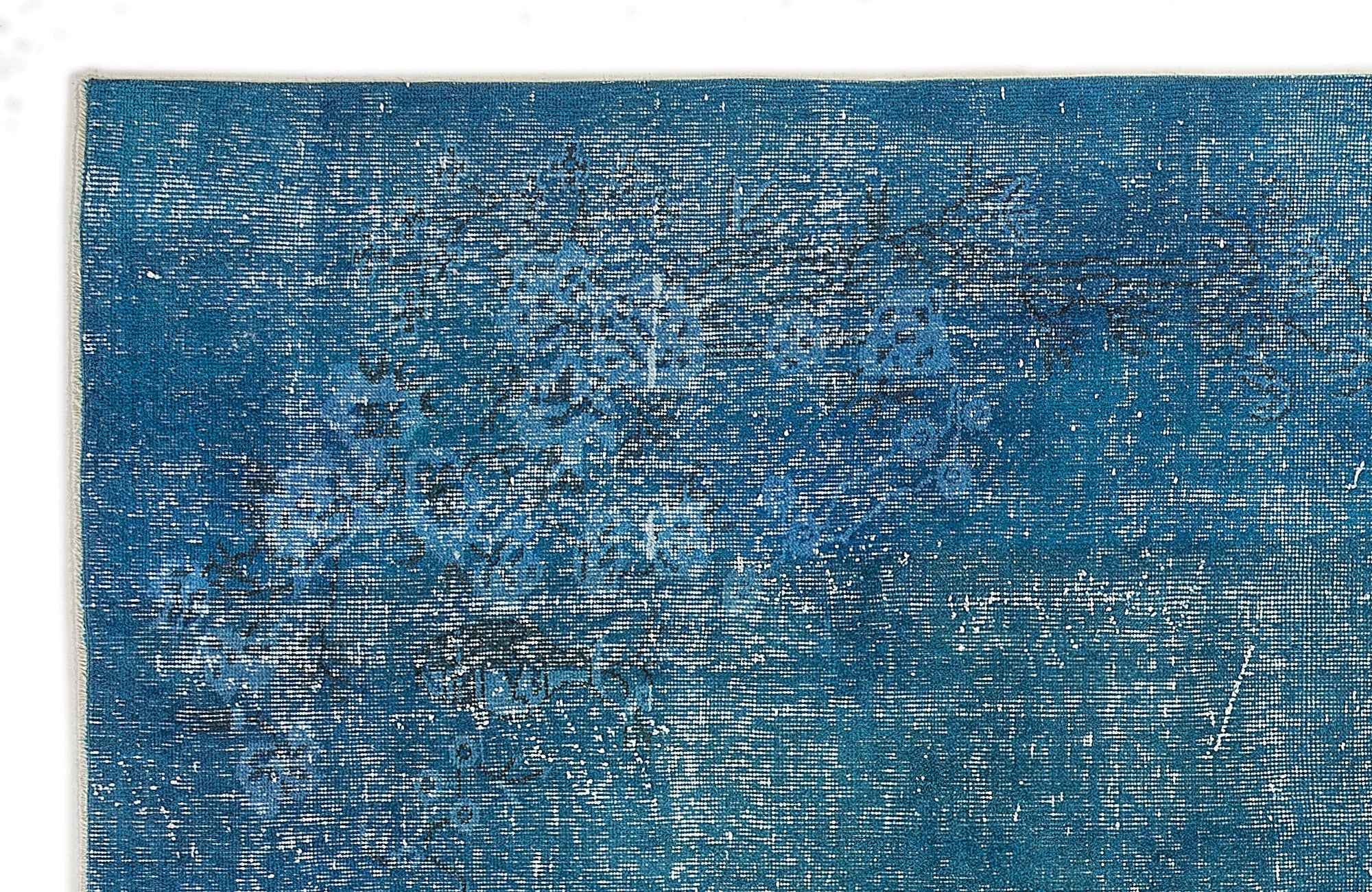 Atina Turquoise Vintage Wool Handmade Area Rug 6'11" x 9'10"