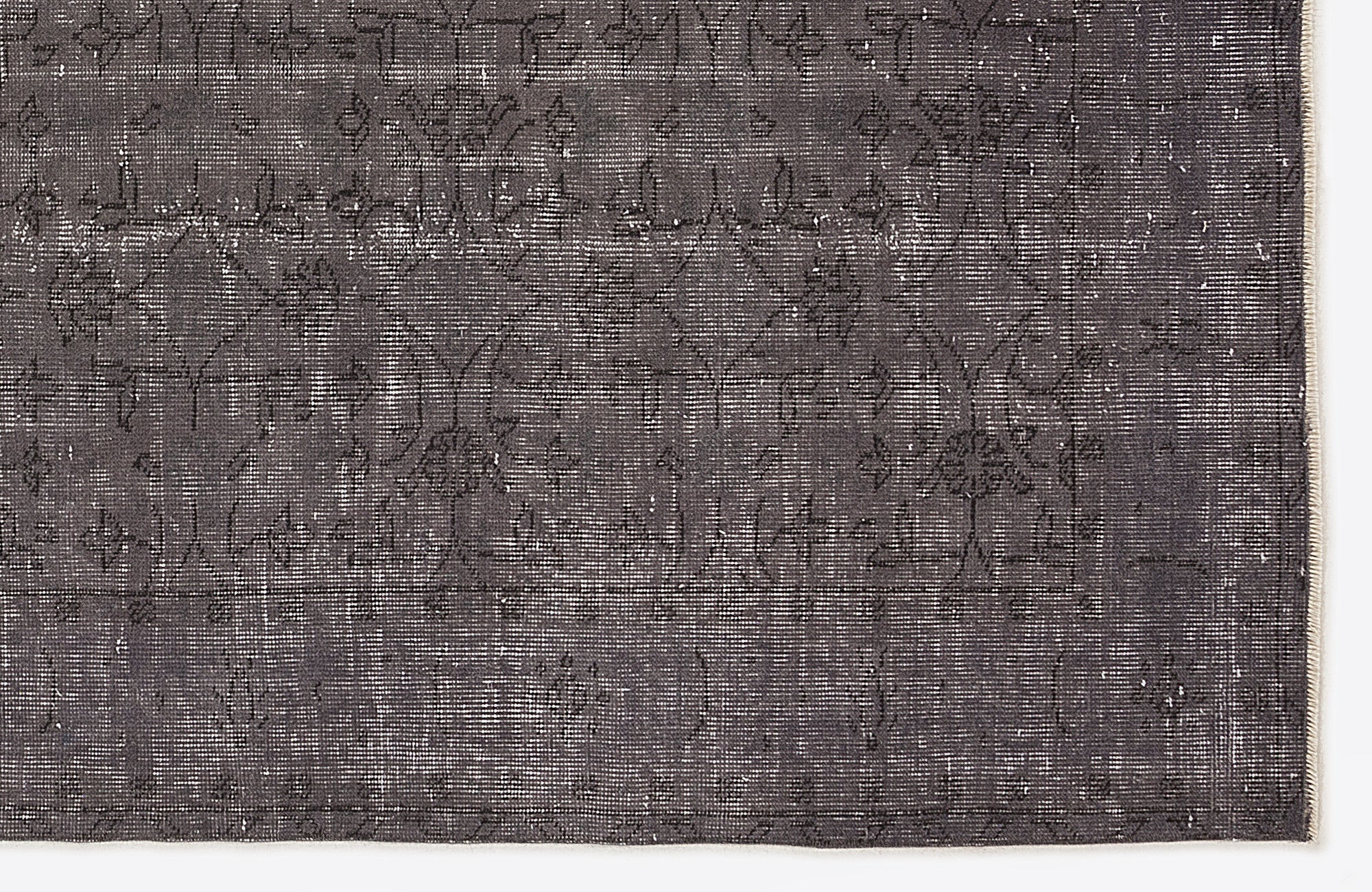Atina Grey Vintage Wool Handmade Area Rug 5'6" x 9'0"