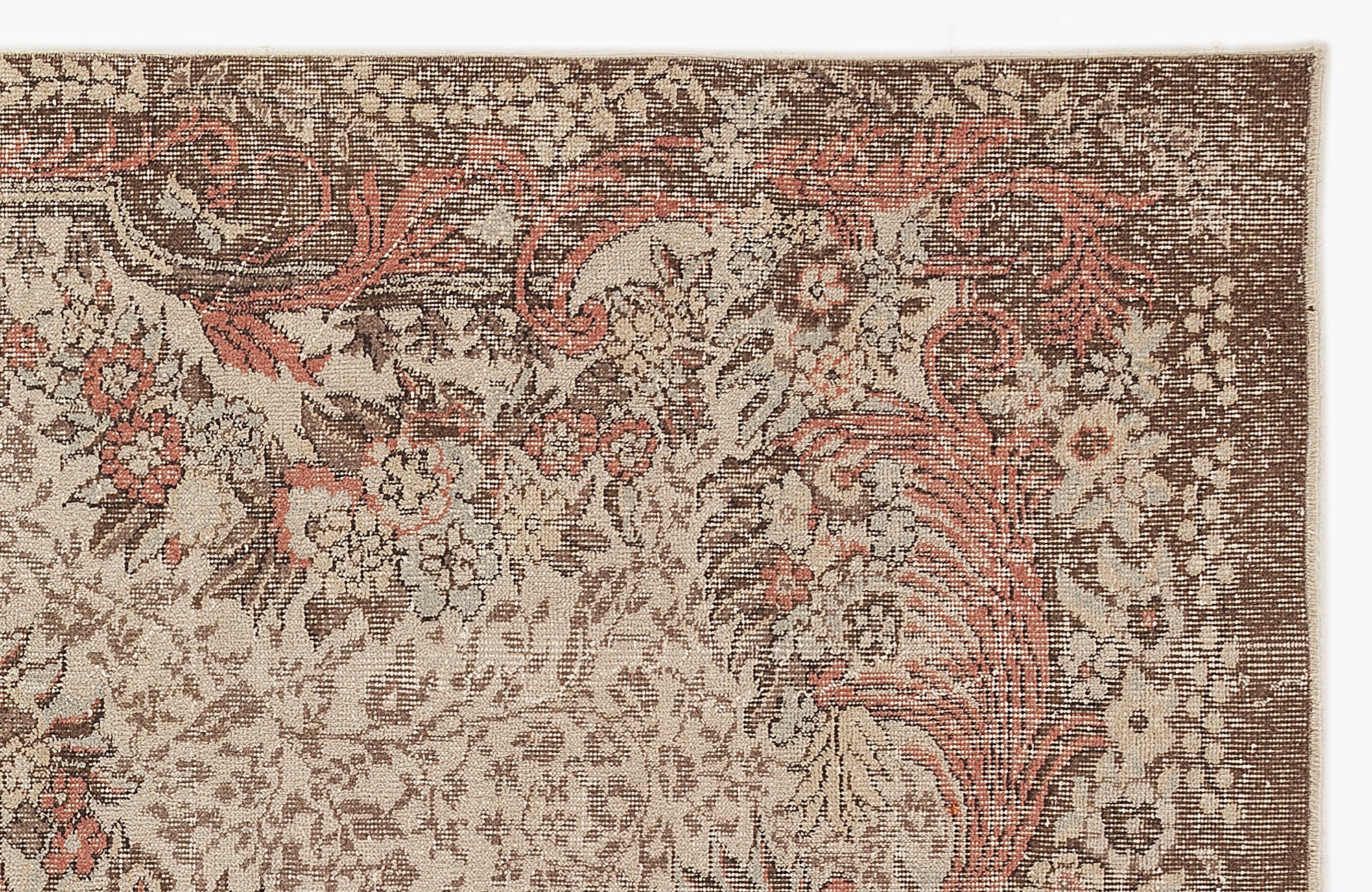 Atina Cream Classic Wool Handmade Area Rug 5'2" x 10'6"