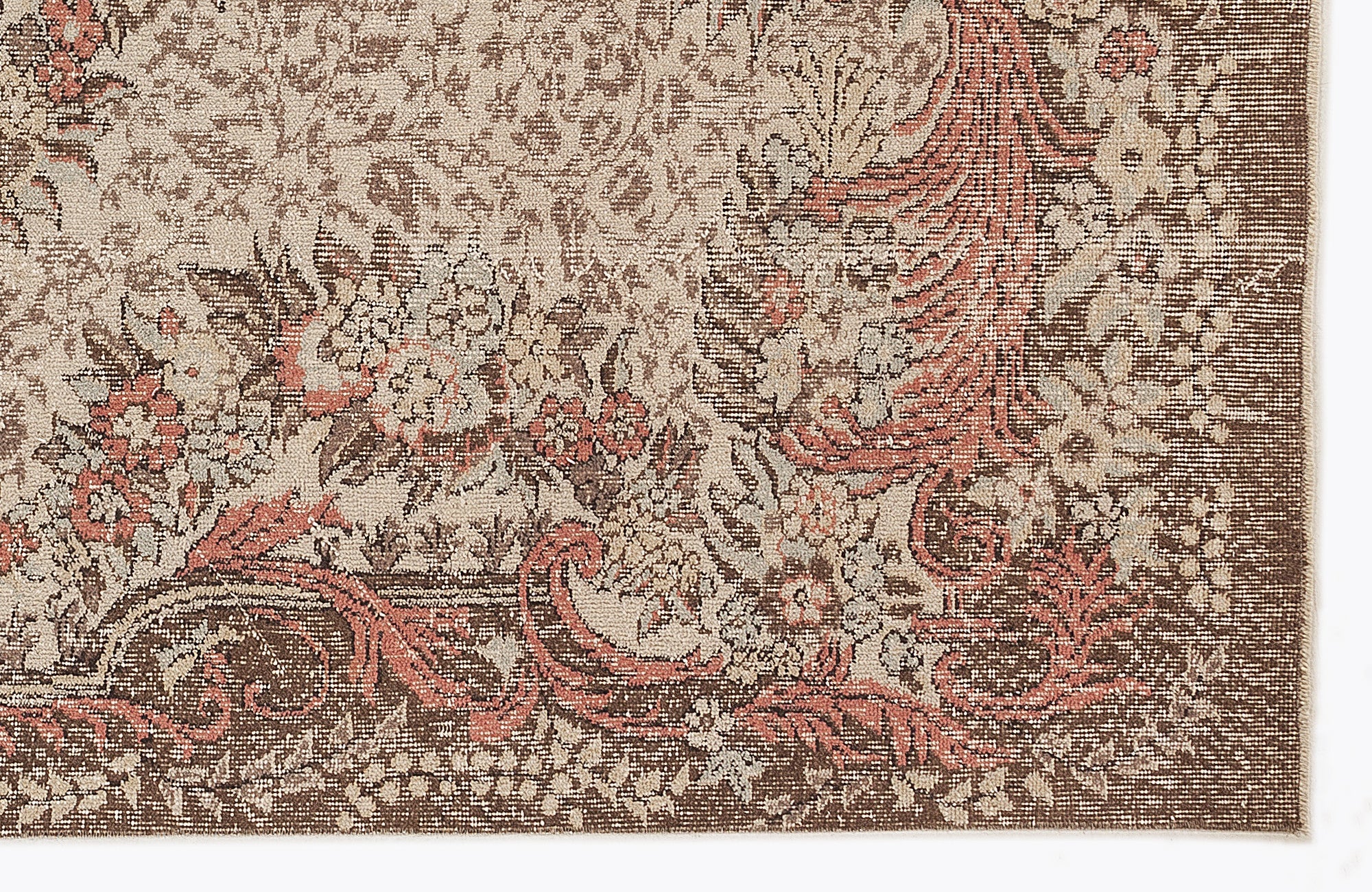 Atina Cream Classic Wool Handmade Area Rug 5'2" x 10'6"