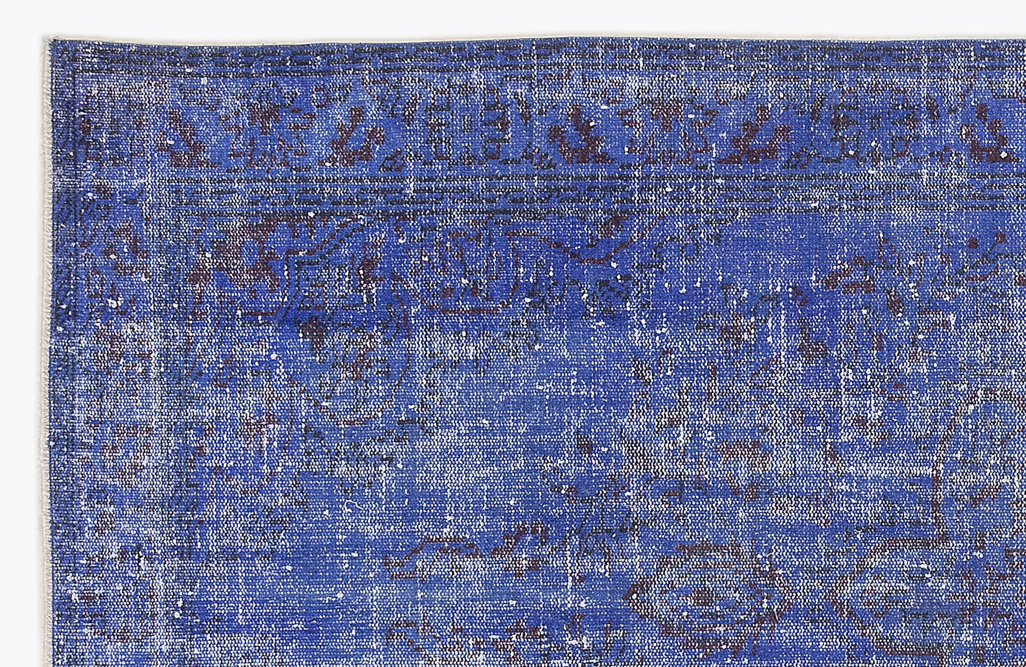 Atina Purple Vintage Wool Handmade Area Rug 5'1" x 8'11"