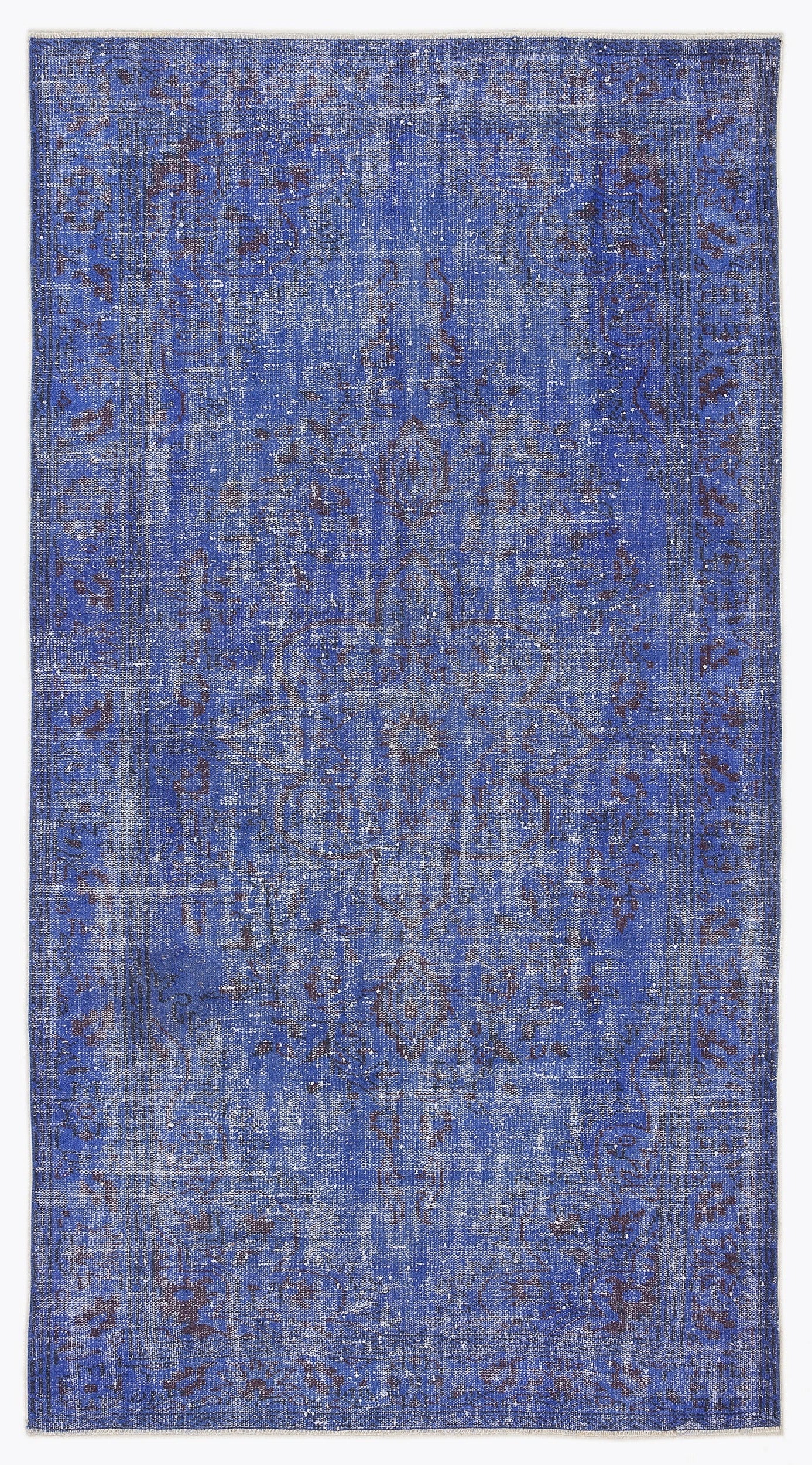 Atina Purple Vintage Wool Handmade Area Rug 5'1" x 8'11"