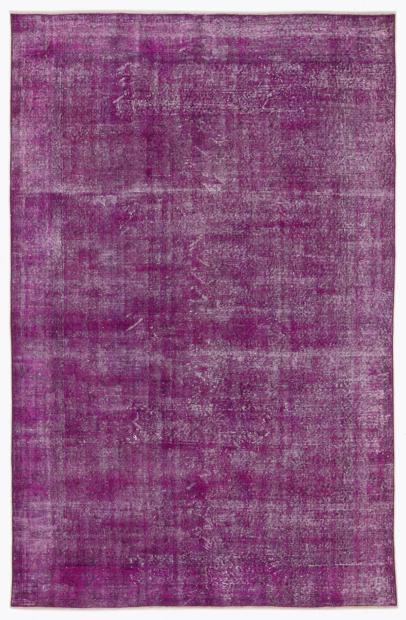 Atina Pink Vintage Wool Handmade Area Rug 5'8" x 9'11"