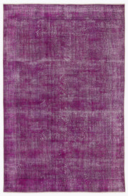 Atina Pink Vintage Wool Handmade Area Rug 5'8" x 9'11"