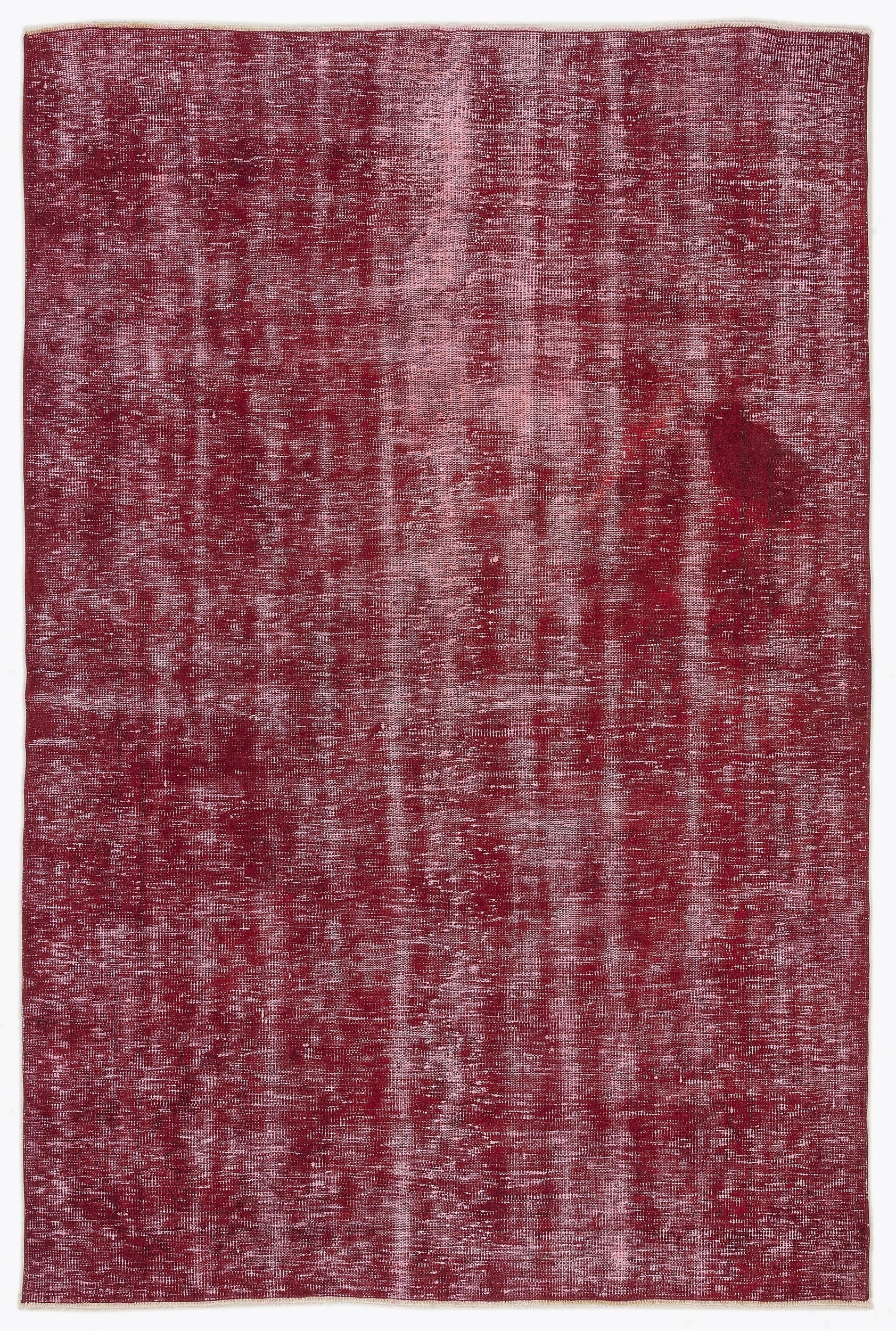 Atina Red Vintage Wool Handmade Area Rug 5'11" x 9'1"