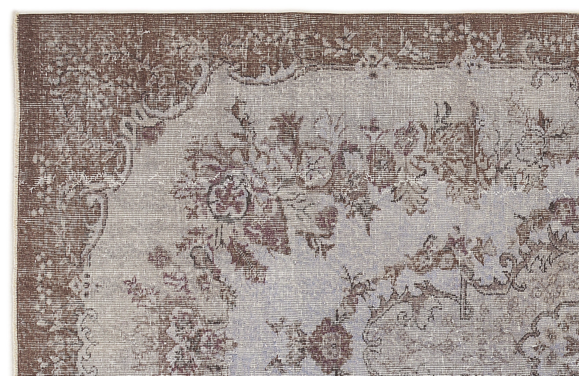 Atina Blue Vintage Wool Handmade Area Rug 5'5" x 9'4"