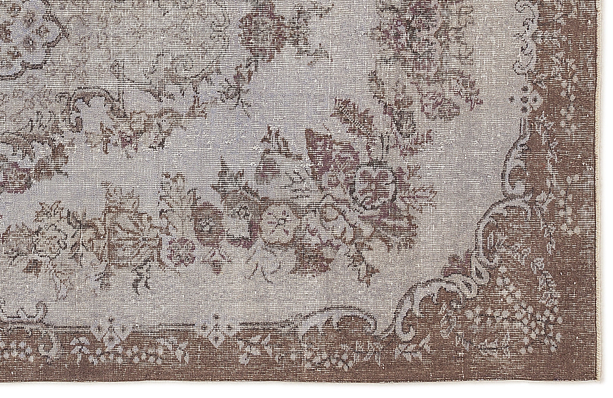 Atina Blue Vintage Wool Handmade Area Rug 5'5" x 9'4"
