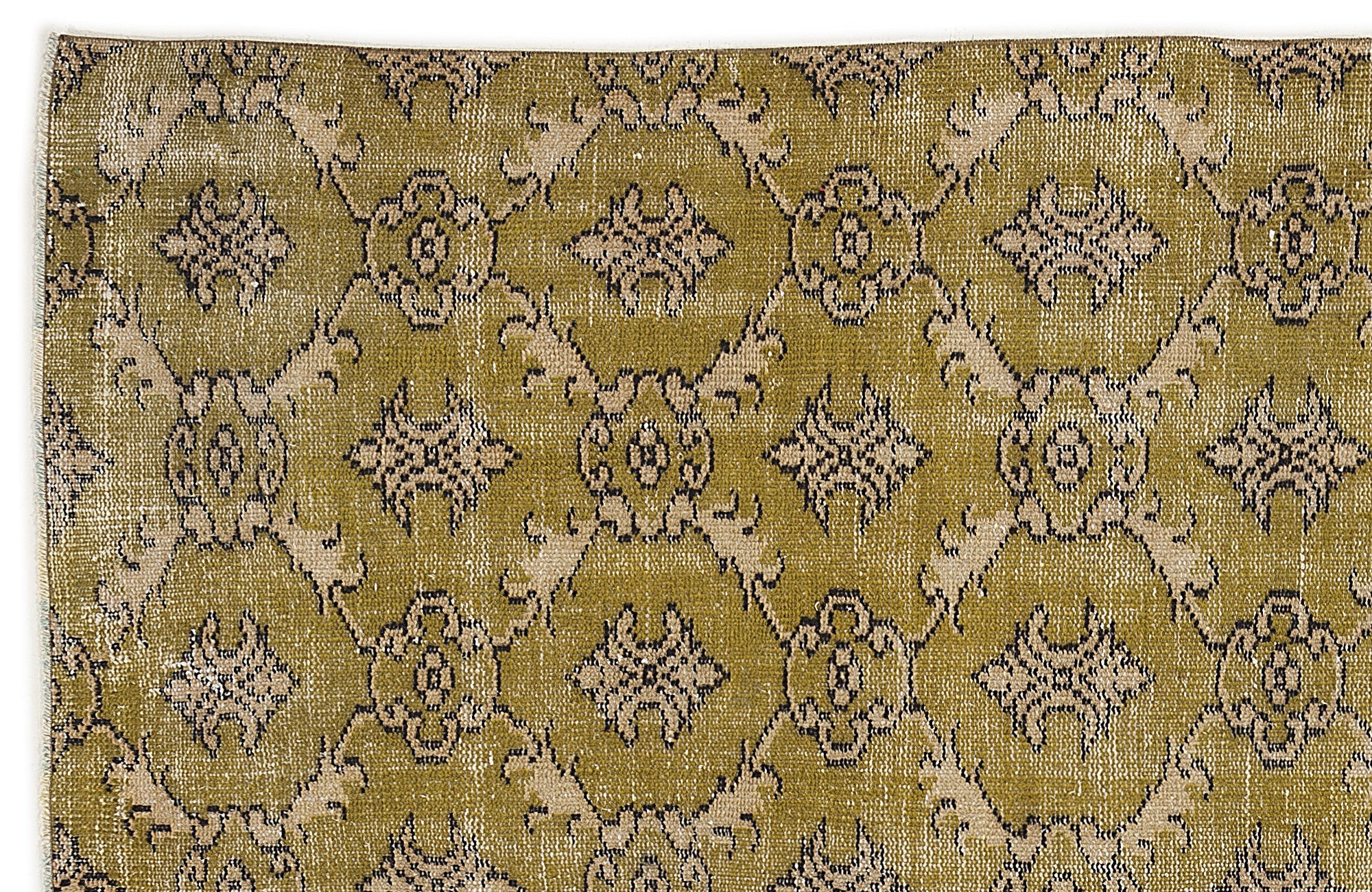 Atina Cream Vintage Wool Handmade Area Rug 5'7" x 8'6"