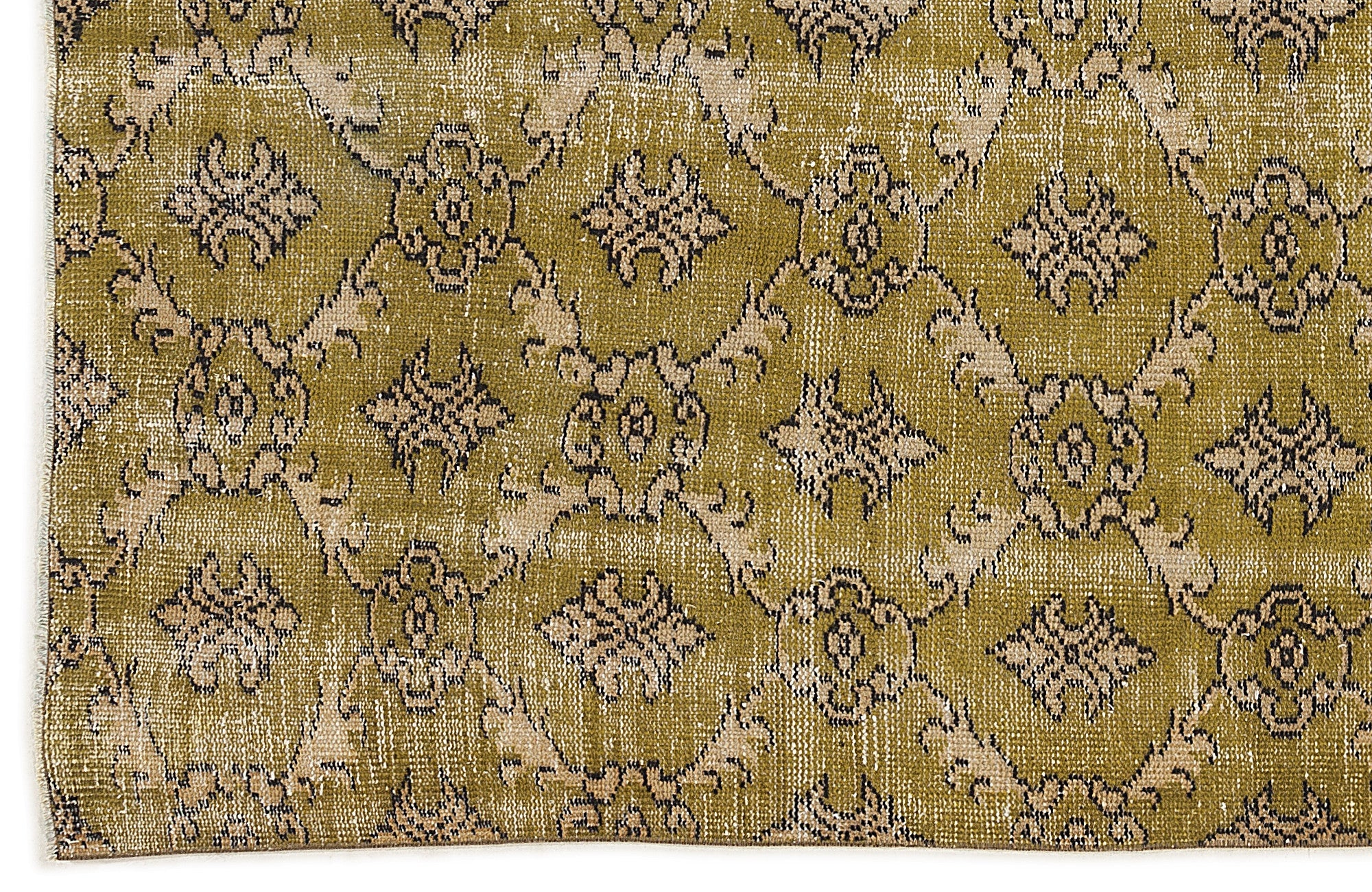 Atina Cream Vintage Wool Handmade Area Rug 5'7" x 8'6"