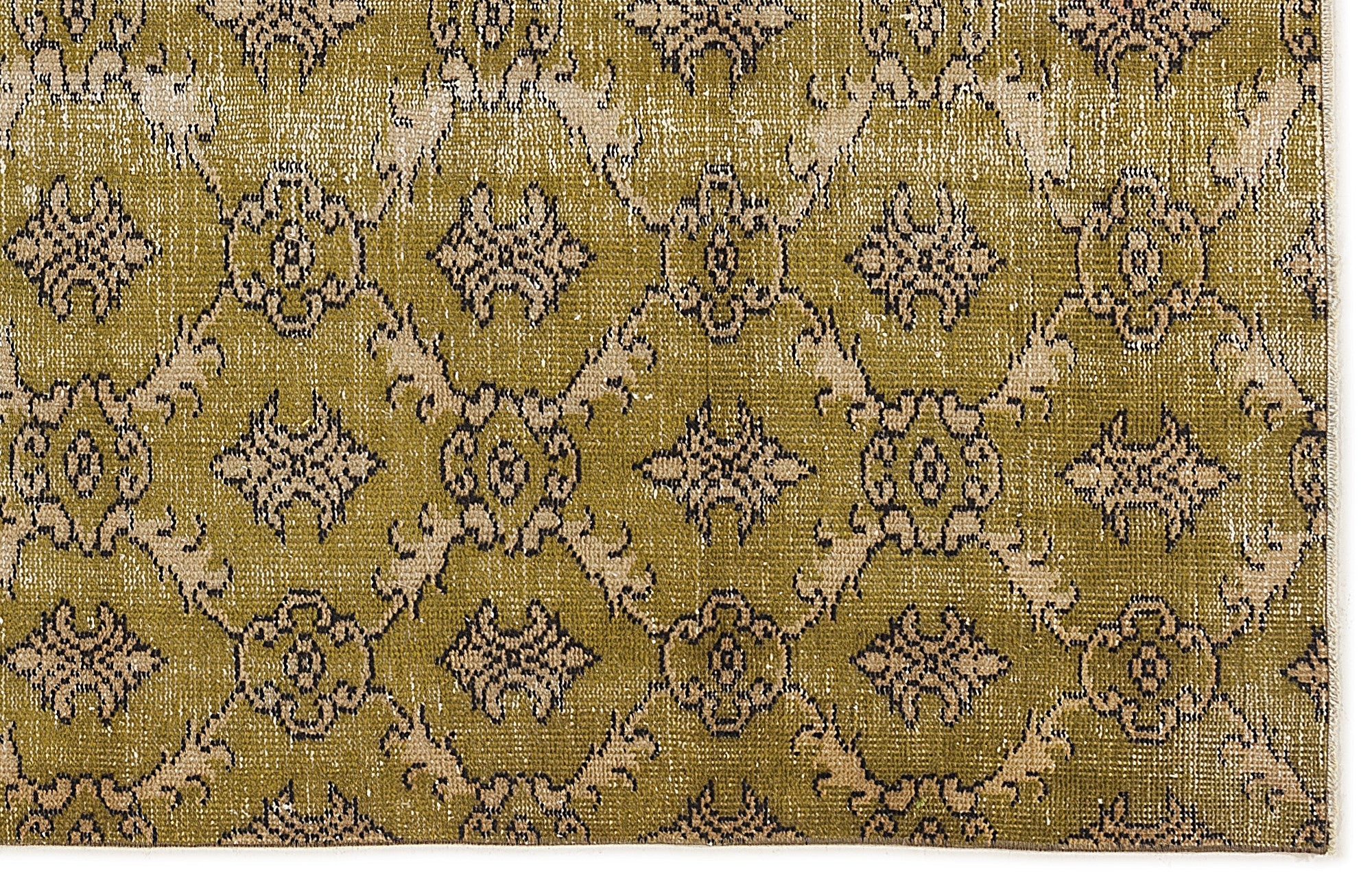 Atina Cream Vintage Wool Handmade Area Rug 5'7" x 8'6"