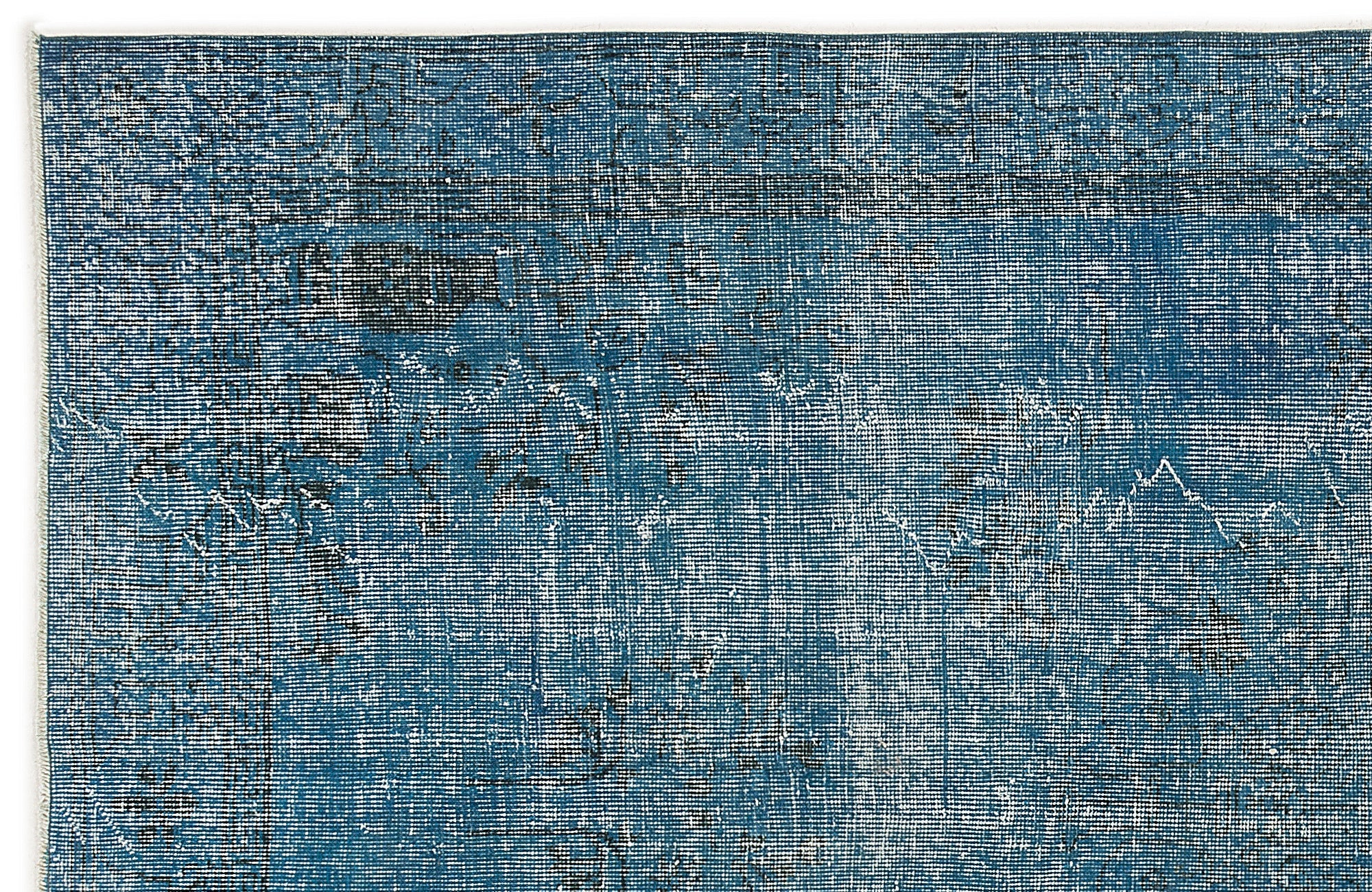 Atina Turquoise Vintage Wool Handmade Area Rug 5'3" x 9'1"